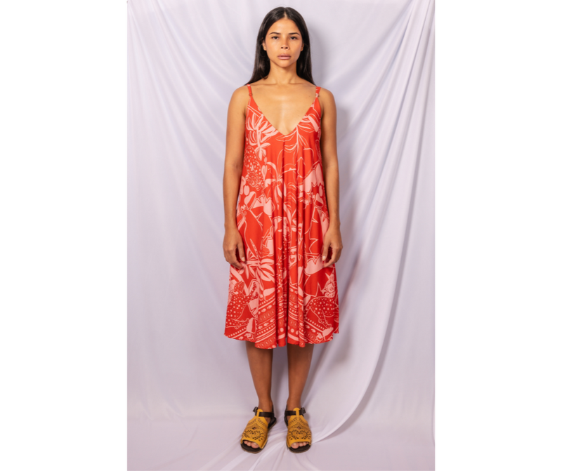 Vestido Longuette Fera - VERMELHO