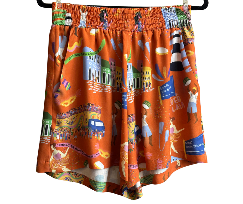 Short trio Eletrico - marrom