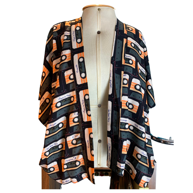 kimono curto sucessos - PRETO