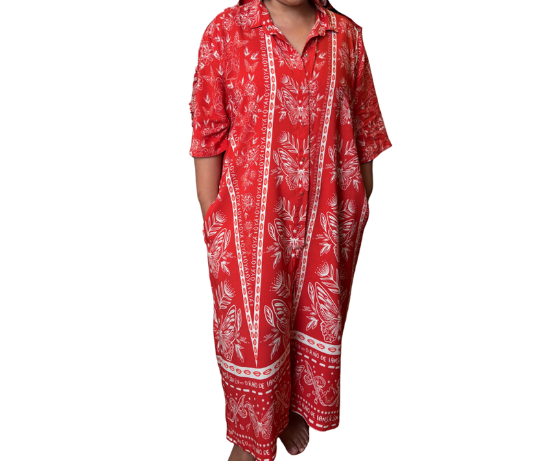 Macacão Longo Iansa - VERMELHO