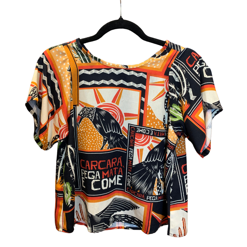 T-shirt  Pássaro - PRETO