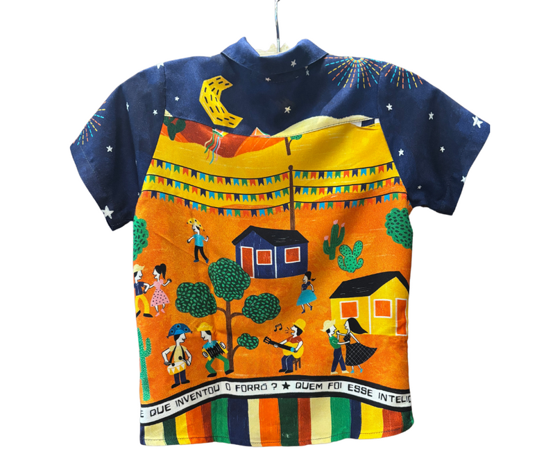 Camisa infantil forro - AZUL