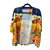 kimono curto Forró - AZUL