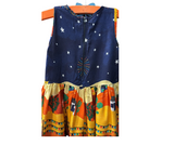 Vestido infantil rodado Forró - AZUL
