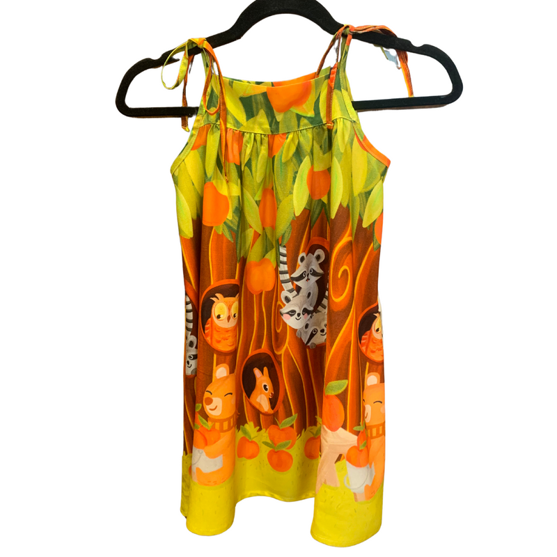 Vestido infantil Floresta - verde