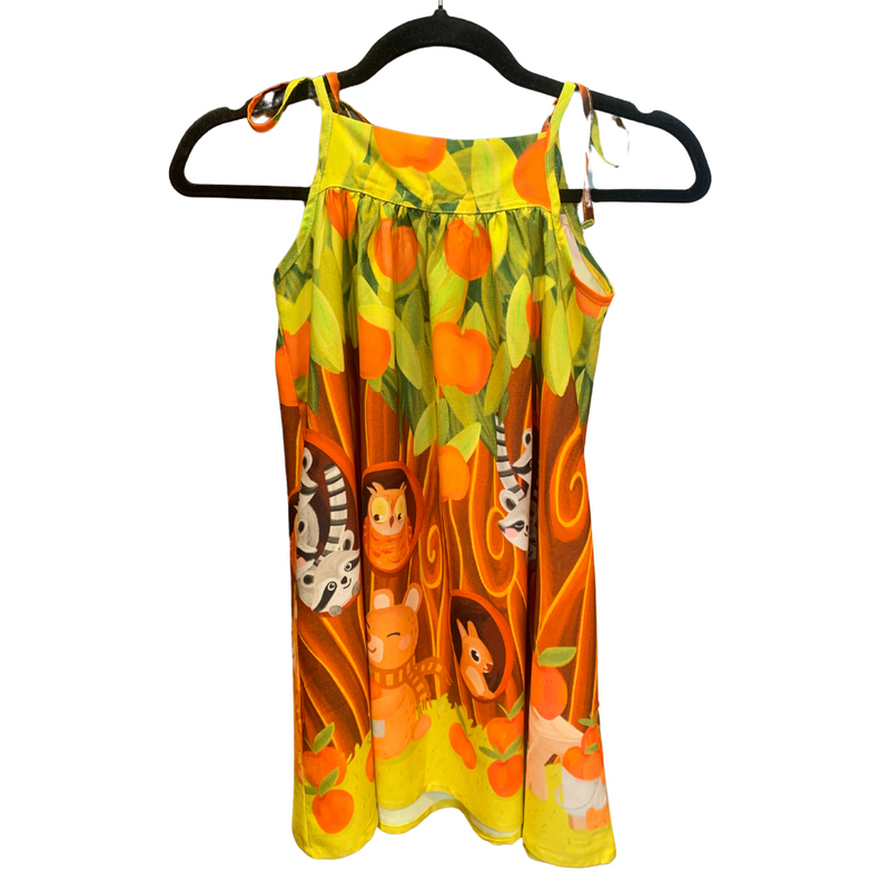 Vestido infantil Floresta - verde