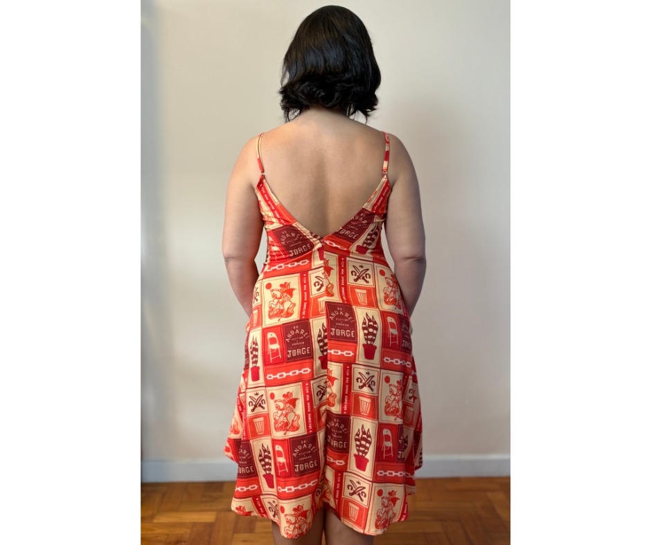 Vestido longuette São Jorge - VERMELHO