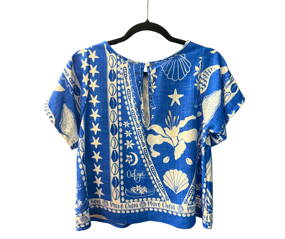 t shirt Maré cheia - AZUL