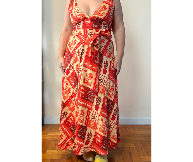 Saia longa São Jorge - VERMELHO