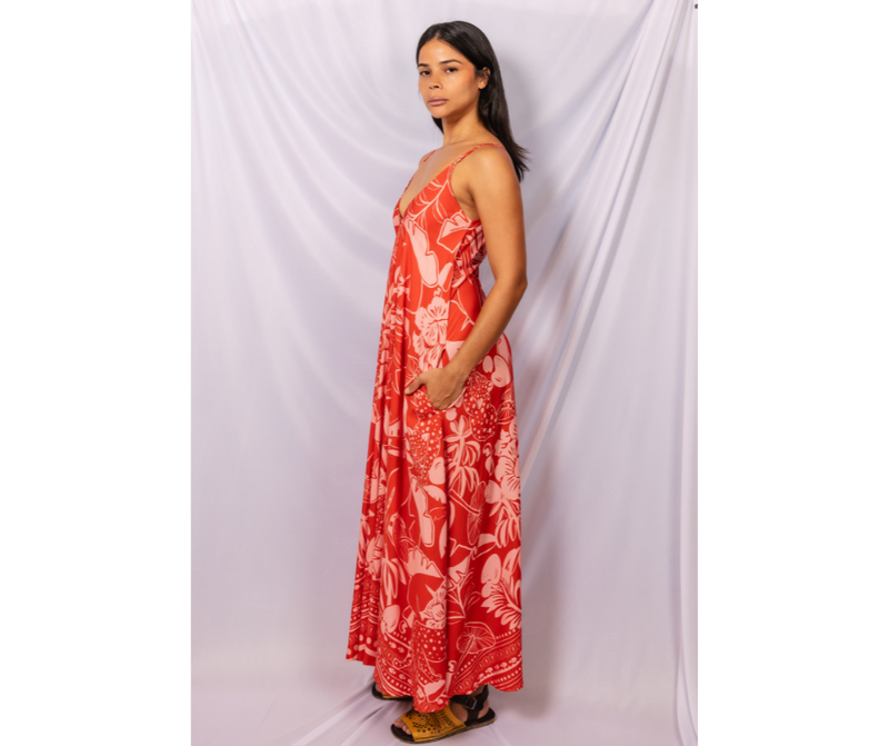 Vestido clara fera - VERMELHO