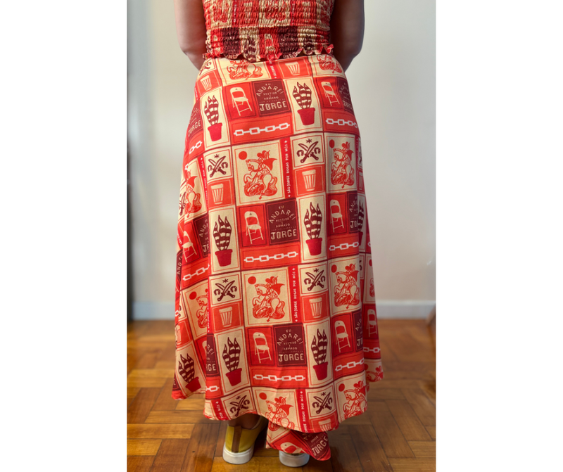 Saia longa São Jorge - VERMELHO