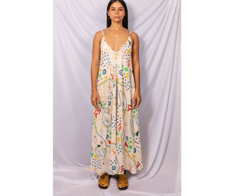 Vestido Longo Andar com fé