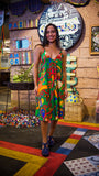 Vestido longuette Avexe - verde