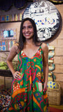 Vestido longuette Avexe - verde