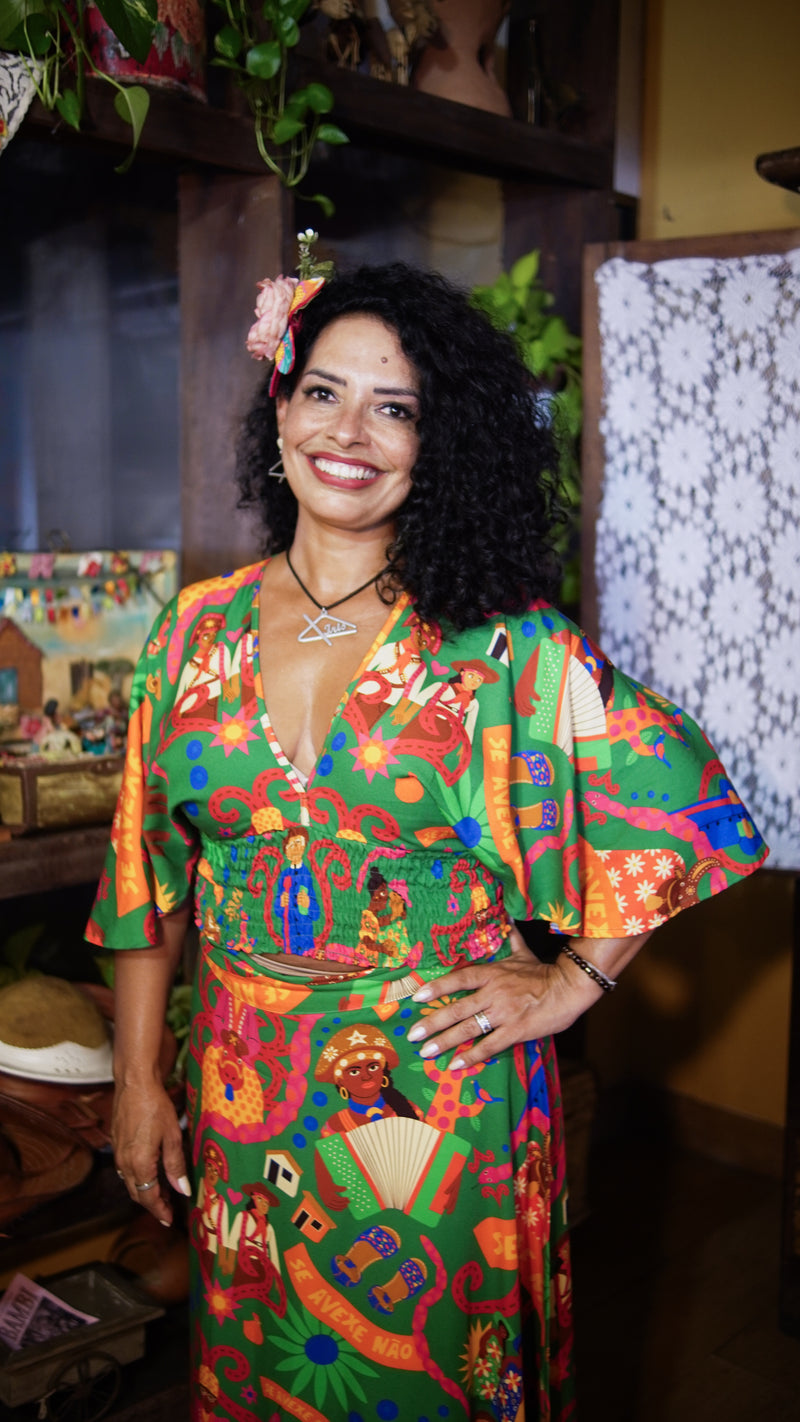 Blusa manga morcego Avexe - verde