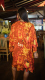 Kimono longo Avexe - terra