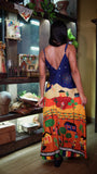 Vestido longo forró - AZUL