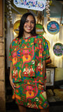 Kimono curto Avexe - verde