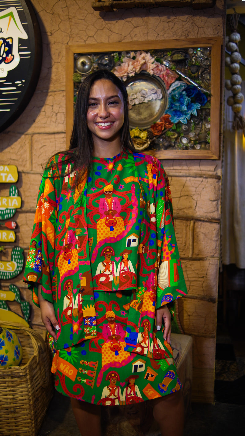 Kimono longo Avexe - verde