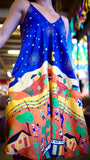 Vestido Longuette Forró - AZUL