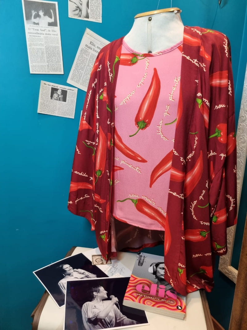 kimono curto Ardida - VINHO