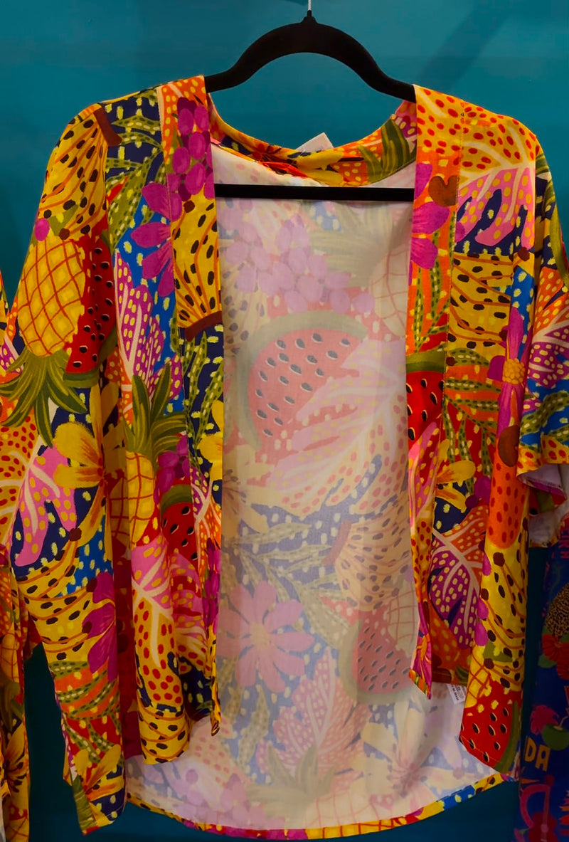 kimono curto Frutas - coloridos