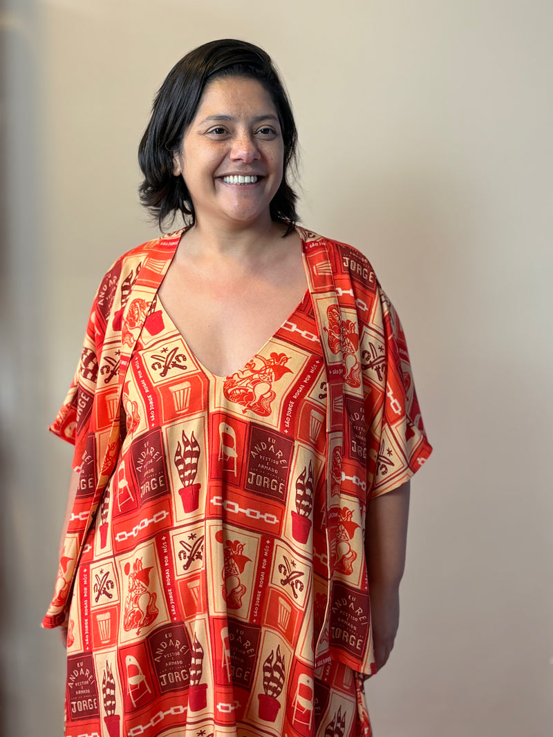 Kimono curto São Jorge - VERMELHO