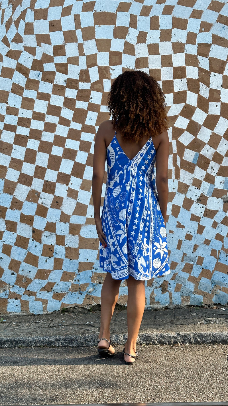 Vestido longuette Maré cheia