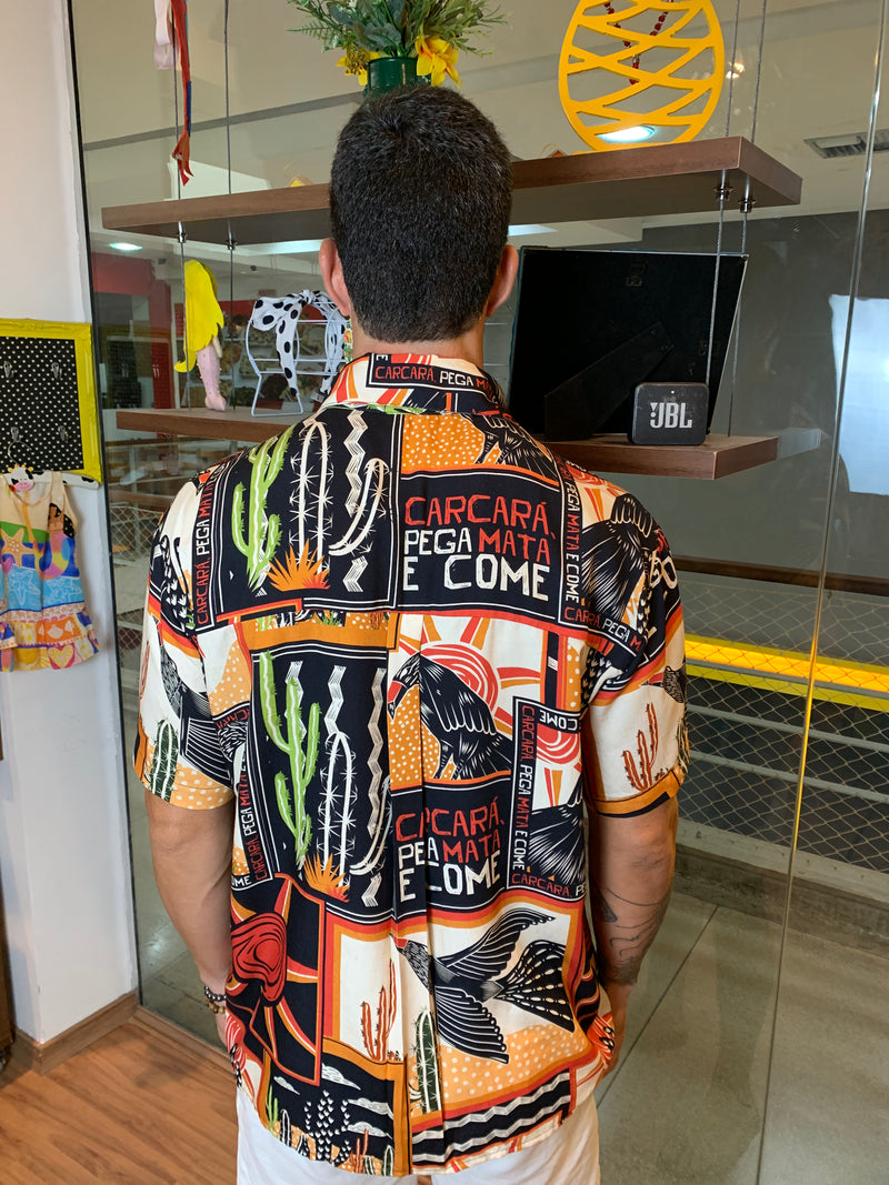 Camisa unissex pássaro - PRETO