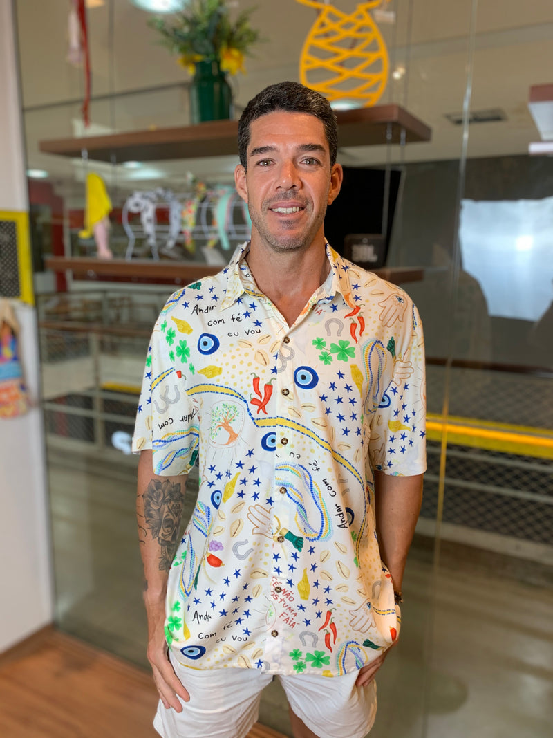 Camisa andar com fé - BRANCO