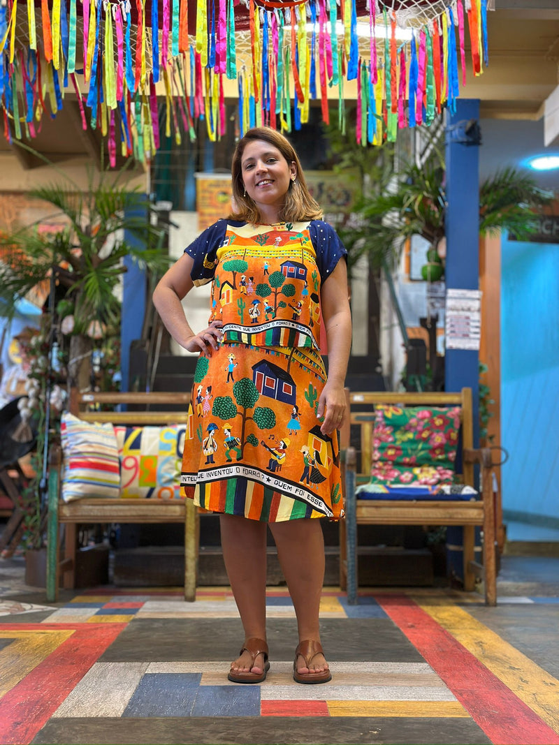 Saia curta forró - ESTAMPADO