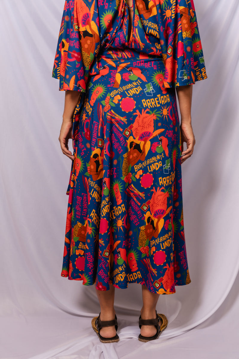 Saia Longa Brasileiramente Linda - AZUL