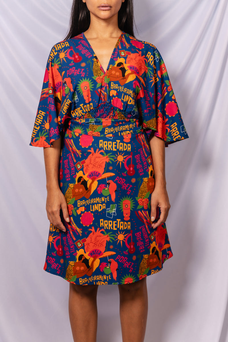 Saia Curta Brasileiramente linda - AZUL