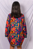Kimono longo Brasileiramente linda - AZUL