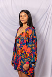 Kimono longo Brasileiramente linda - AZUL
