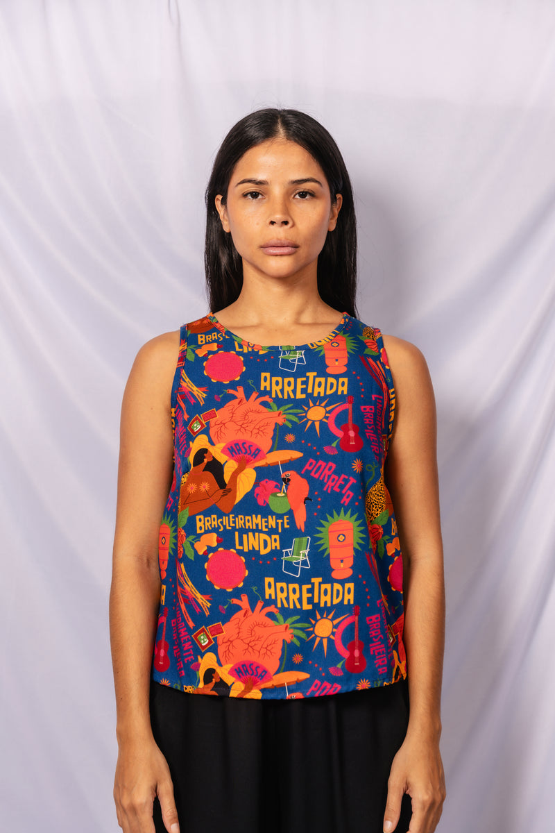 Regata Brasileiramente Linda - AZUL