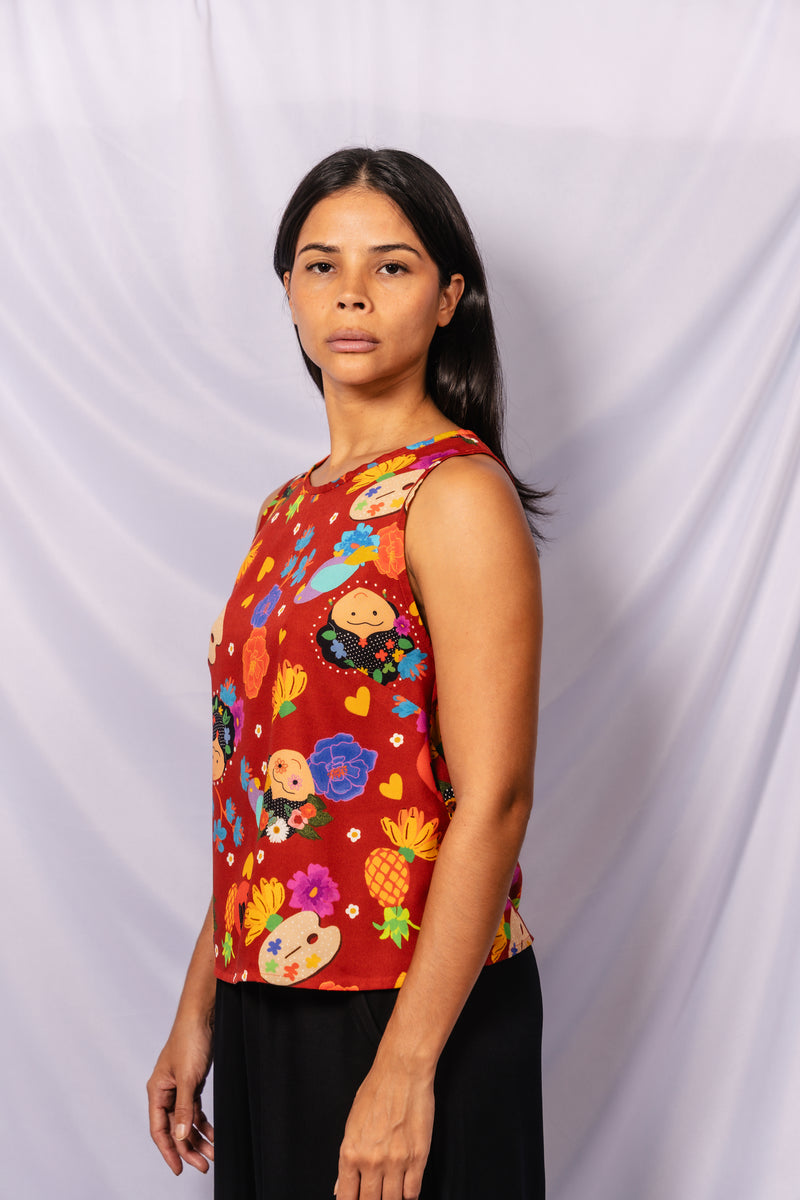 Regata Frida Vermelha