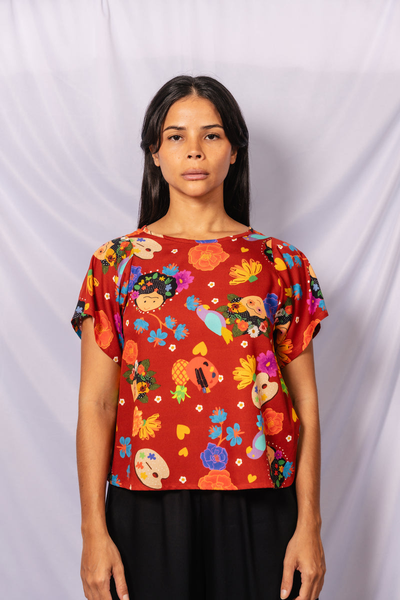 T shirt  Frida - VERMELHO