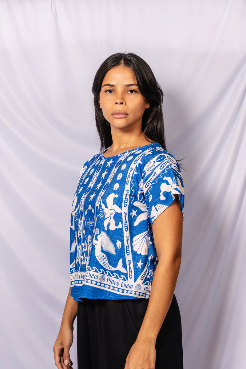 T-shirt Maré cheia - AZUL