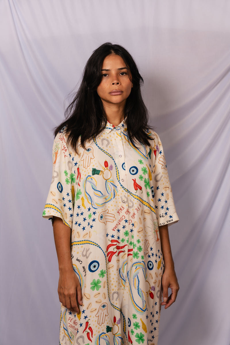 Macacão Andar com Fé - BRANCO