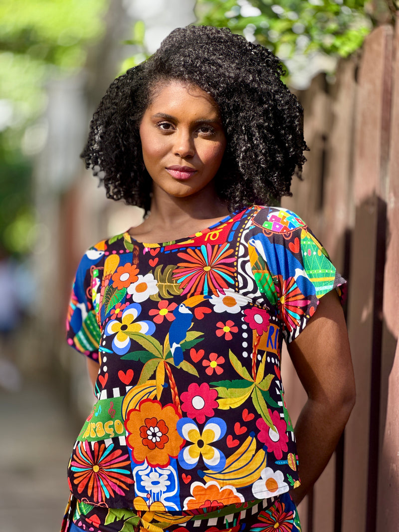 T-shirt  Abraço - PRETO