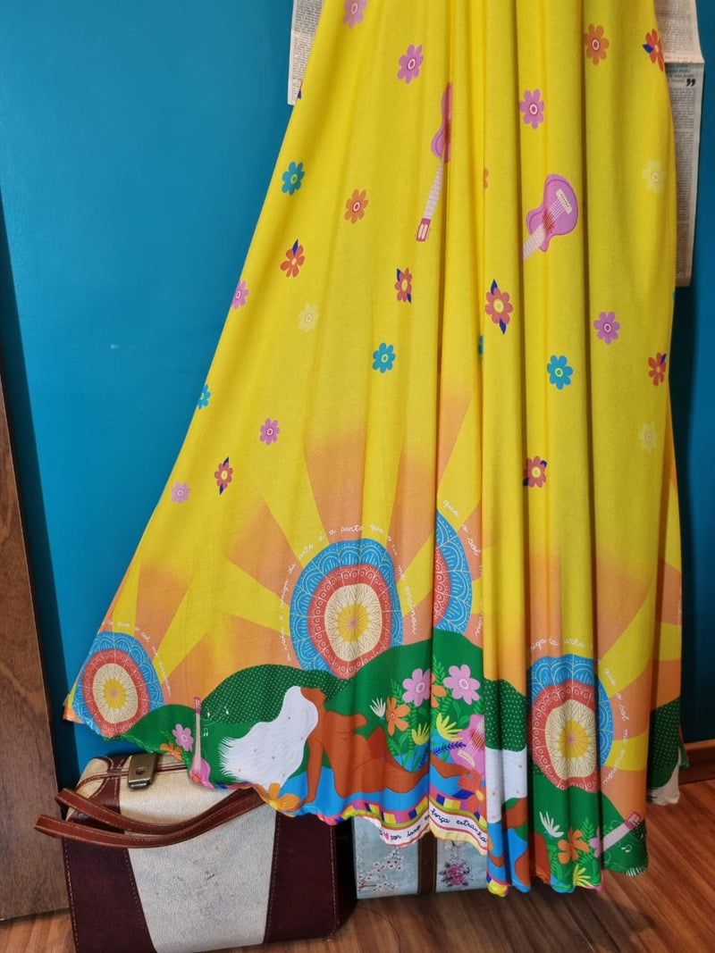 Vestido Força estranha - AMARELO